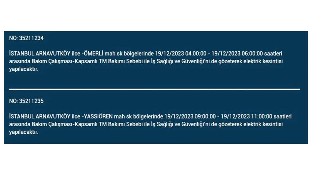 İstanbul'un bu ilçelerinde yaşayanlar dikkat: Elektrik kesintisi için hazır olun 4